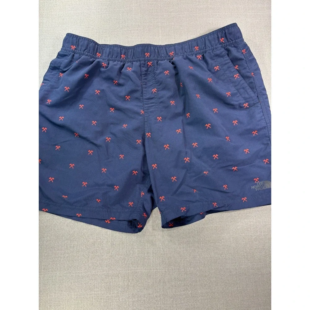 The North Face Men's Pick Axe Navy Red Swimming Trunks Size XL